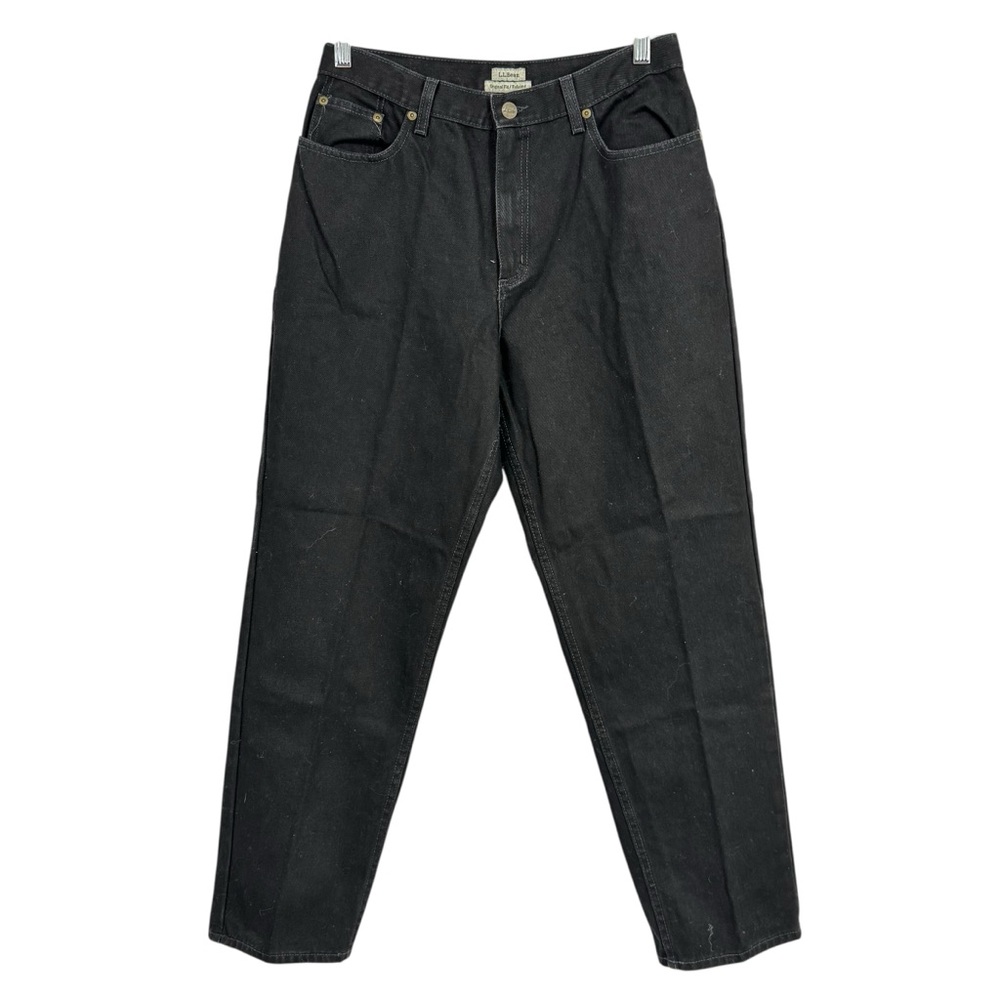 Women’s LL Bean Size 12 Black Original Fit Relaxed Cotton Jeans